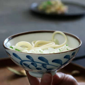Akari Blue and White Japanese Rice Bowls - Set of 4 - Staunton and Henry