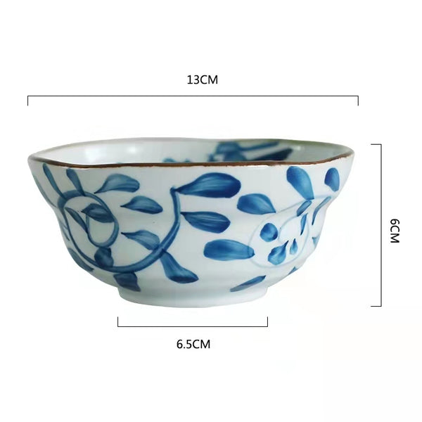 Akari Blue and White Japanese Rice Bowls - Set of 4 - Staunton and Henry