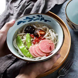Akari Blue and White Japanese Ramen Bowl - Staunton and Henry