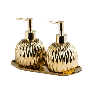 Elegant Gold Faceted Soap Dispenser - Staunton and Henry