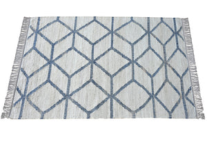 Ananda Modern Blue and White Rug - Staunton and Henry