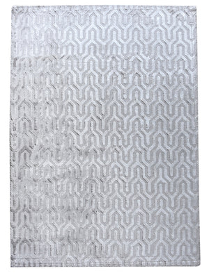 Maynard Beige Grey Viscose Rug - Staunton and Henry