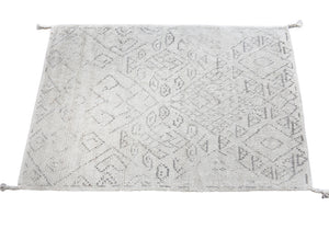 Enpei Modern White Tribal Rug - Staunton and Henry
