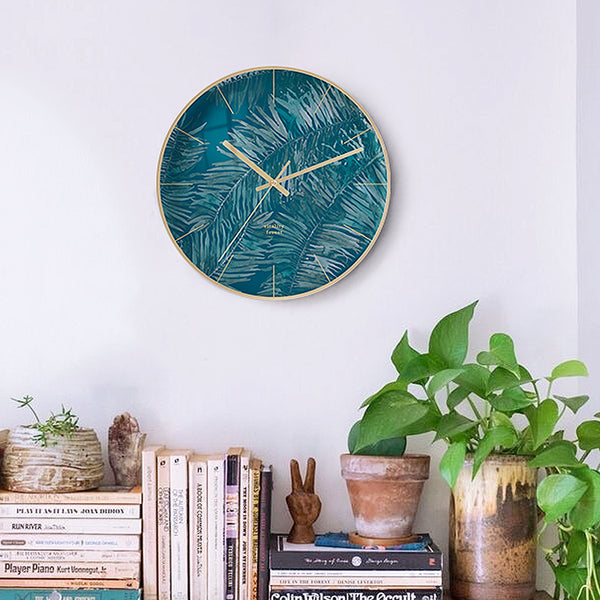 Modern Blue and Gold Wall Clock - Staunton and Henry
