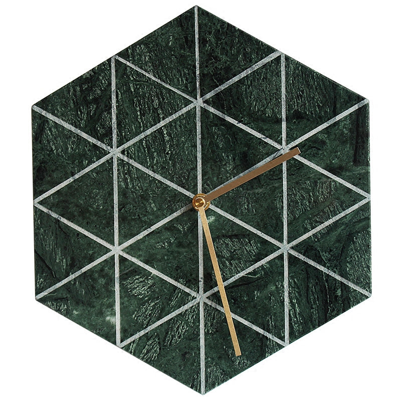 Hexagon Marble Wall Clock Staunton and Henry