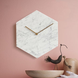 Hexagon Marble Wall Clock - Staunton and Henry