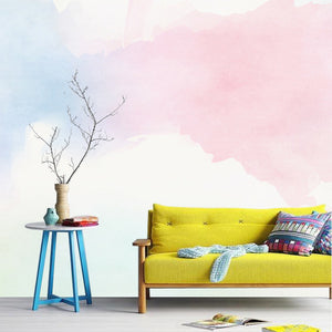 Pink and Blue Watercolors Wall Mural - Staunton and Henry