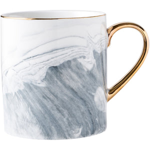 Marble and Gold Coffee Mug - With Matching Teaspoon - Staunton and Henry