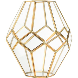 Gold and Glass Faceted Vase - Staunton and Henry