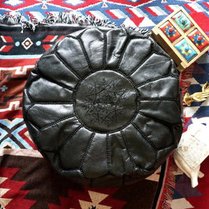 Moroccan Leather Pouf - Staunton and Henry