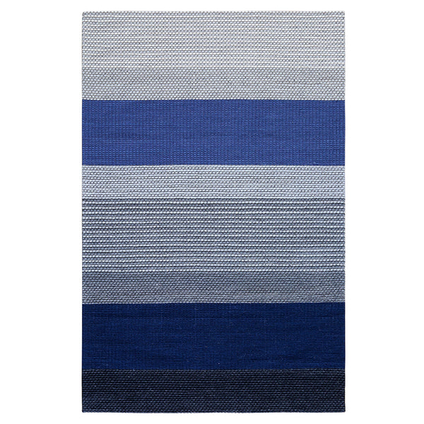 Blue and Grey Chunky Weave Rug - Staunton and Henry