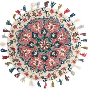 Colorful Round Modern Tribal Rug - Staunton and Henry