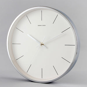 Minimalist Nordic Silver Wall Clock - Staunton and Henry