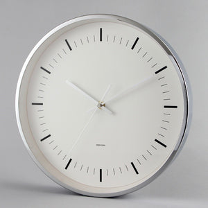 Minimalist Nordic Silver Wall Clock - Staunton and Henry