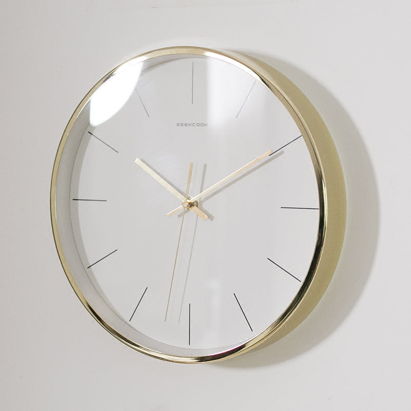 Klok Karlsson Charm White Steel With Gold Battons 45 cm Klok Karlsson Charm White Steel With Gold Battons 45 cm
