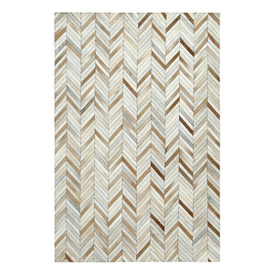Brown and White Patchwork Cowhide Rug - Staunton and Henry