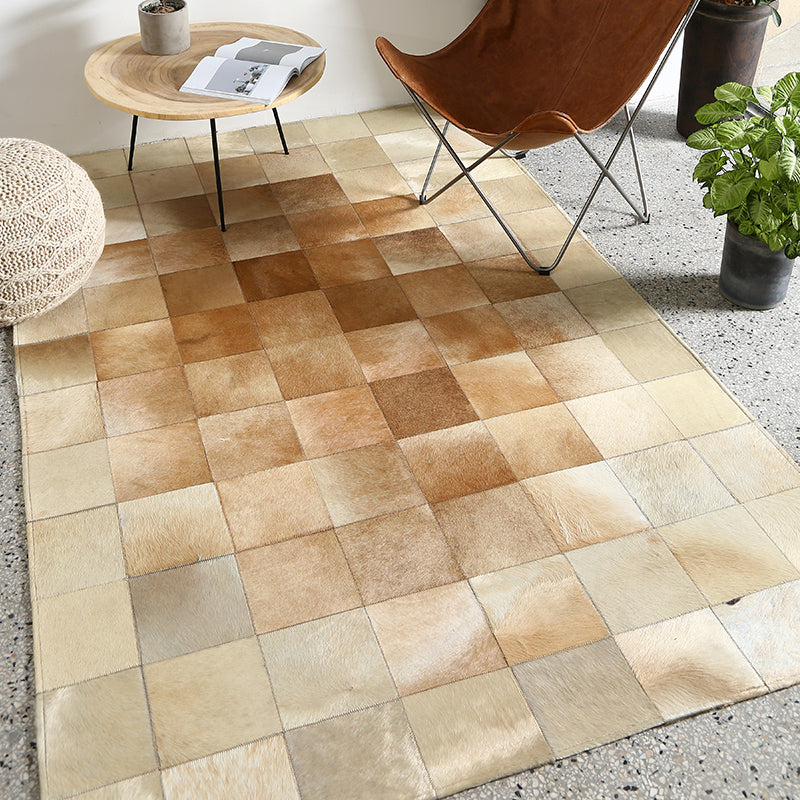 Cream and Fawn Square Patchwork Hide Rug Hong Kong – Staunton and Henry