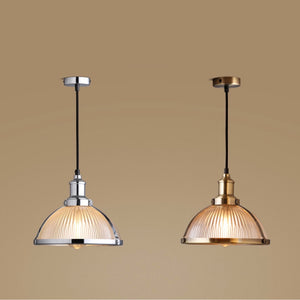 Retro Industrial Glass Pendant Light - Staunton and Henry