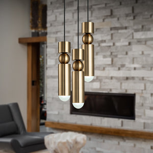 Retro Modern Brass Pendant Light - Staunton and Henry