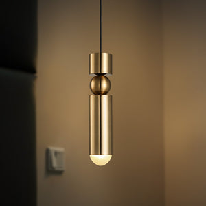 Retro Modern Brass Pendant Light - Staunton and Henry