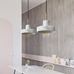 White Marble Pendant Light - Staunton and Henry