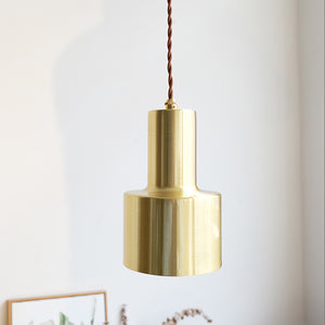 Retro Modern Matt Brass Pendant Light - Staunton and Henry