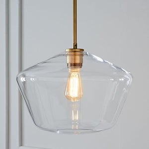 Modern Brass and Glass Pendant Light - Staunton and Henry