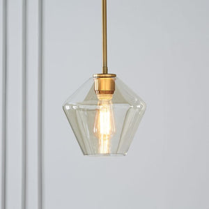 Modern Brass and Glass Pendant Light - Staunton and Henry