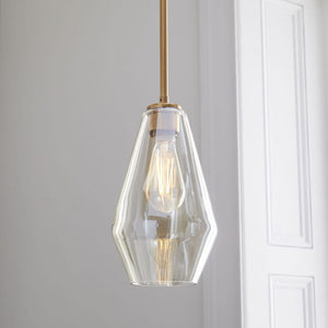 Modern Brass and Glass Pendant Light - Staunton and Henry