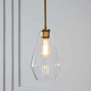 Modern Brass and Glass Pendant Light - Staunton and Henry