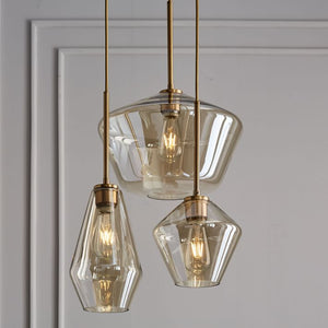 Modern Brass and Glass Pendant Light - Staunton and Henry
