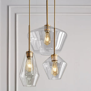 Modern Brass and Glass Pendant Light - Staunton and Henry