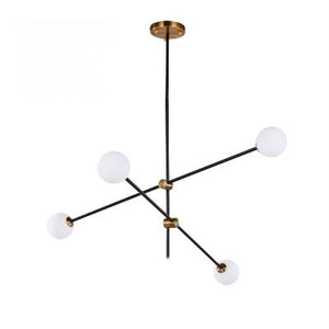 Black & Brass Deco Chandelier - Staunton and Henry