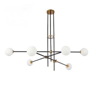 Black & Brass Deco Chandelier - Staunton and Henry