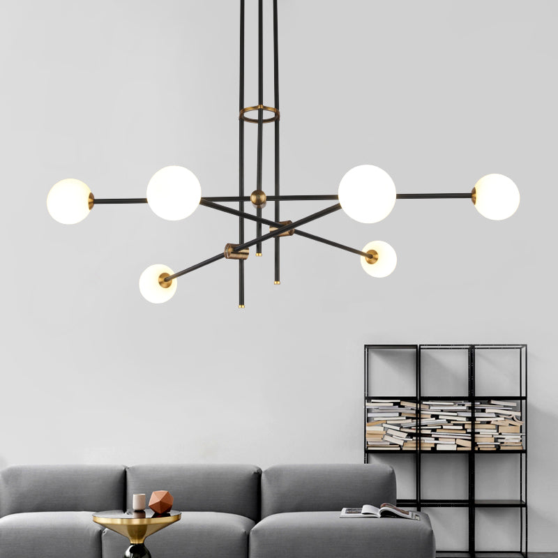 Black & Brass Deco Chandelier - Staunton and Henry