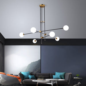 Black & Brass Deco Chandelier - Staunton and Henry