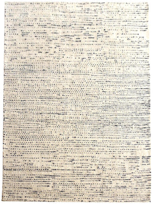 Aroica White and Blue Wool Rug - Staunton and Henry