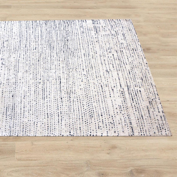 Aroica White and Blue Wool Rug - Staunton and Henry