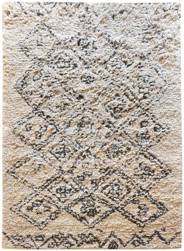 Torres White and Black Wool Rug - Staunton and Henry