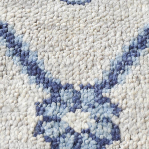 Aziz Blue and White Wool Rug - Staunton and Henry