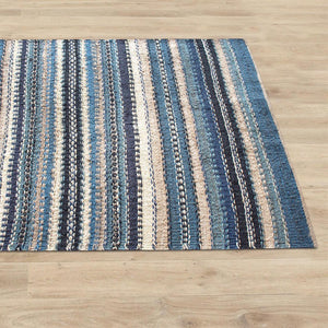 Jonas Blue Hemp Area Rug - Staunton and Henry