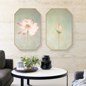 Pink Oriental Wall Art With Floating Frame - Staunton and Henry