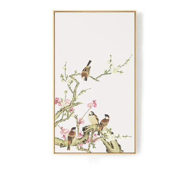 Oriental Birds Wall Art With Frame - Staunton and Henry