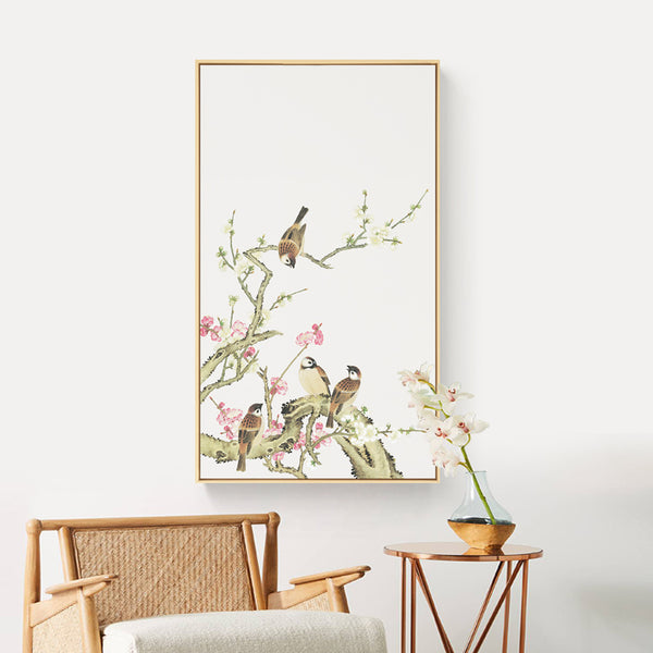 Oriental Birds Wall Art With Frame - Staunton and Henry