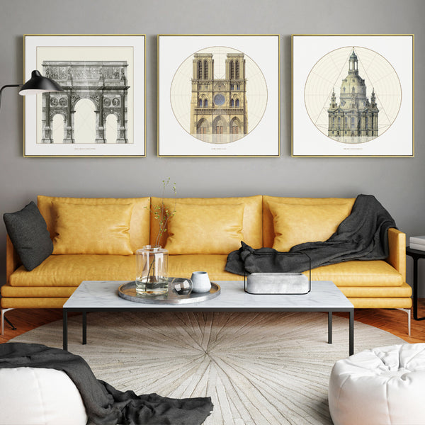 Classic Architecture Wall Art With Frame - Staunton and Henry