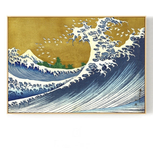 Japanese Wave Wall Art With Frame - Staunton and Henry