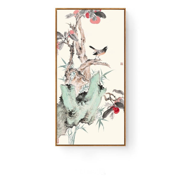 Pastel Oriental Wall Art With Frame - Staunton and Henry