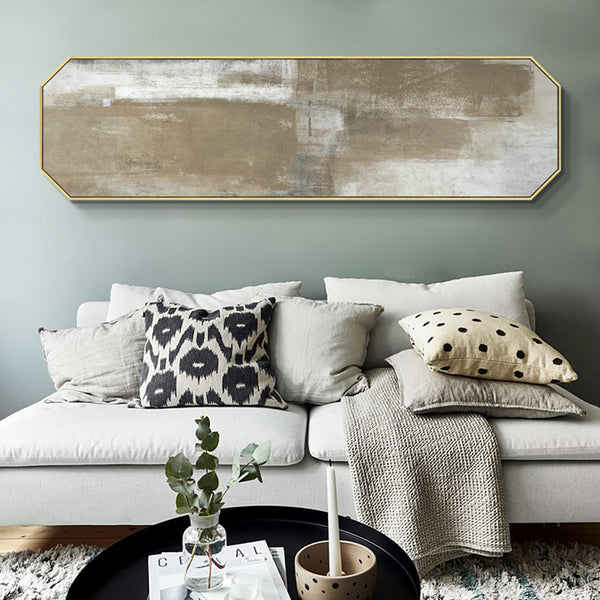 Beige Abstract Wall Art With Frame - Staunton and Henry