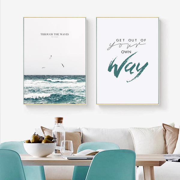 Inspirational Ocean Photographic Wall Art With Frame - Staunton and Henry