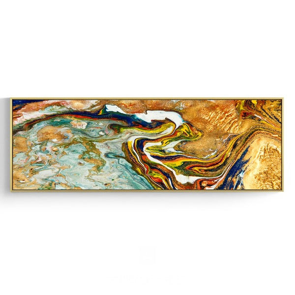 Wide Poured Liquid Wall Art With Frame - Staunton and Henry